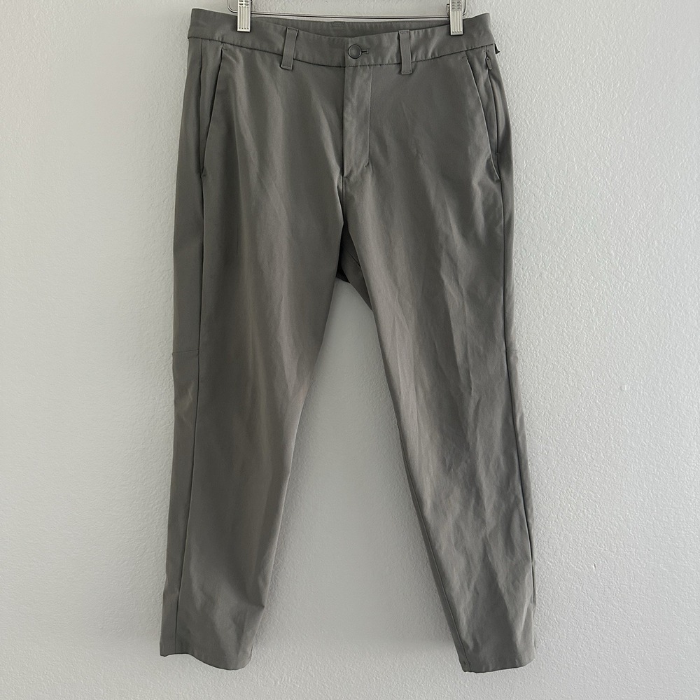 Lululemon ABC Pant Slim Men 32‎ Grey Sage Warpstreme Performance Trousers